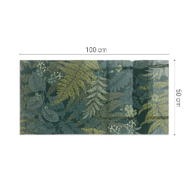 Protector suelo para estufa de leña Mariposas entre acentos vegetales.