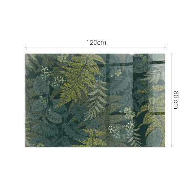 Protector suelo para estufa de leña Mariposas entre acentos vegetales.