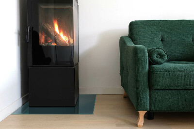 Protector suelo para estufa de leña Color del mar