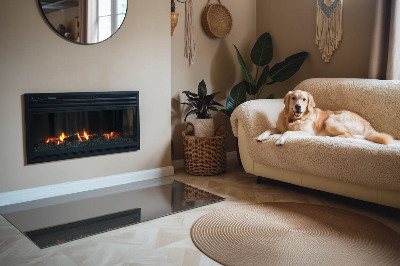 Placa de vidrio para chimenea Color: Gris-marrón