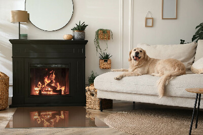 Placa protectora suelo estufa Color marrón