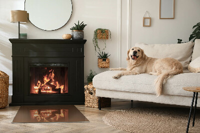 Placa protectora suelo estufa Color marrón