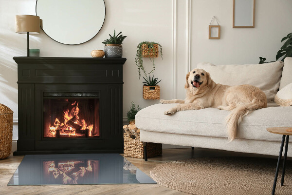 Placa protección suelo estufa Color: Azul oscuro