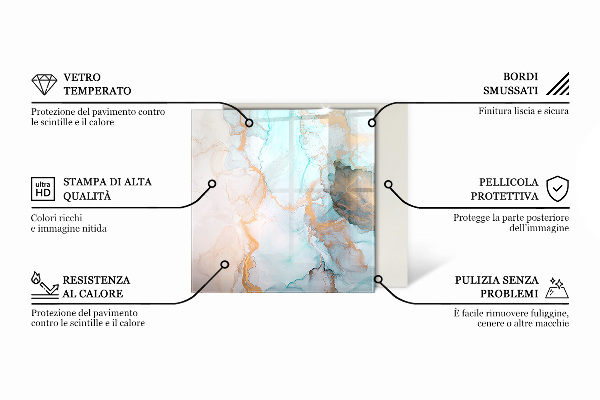 Placa de vidrio para chimenea Color beige