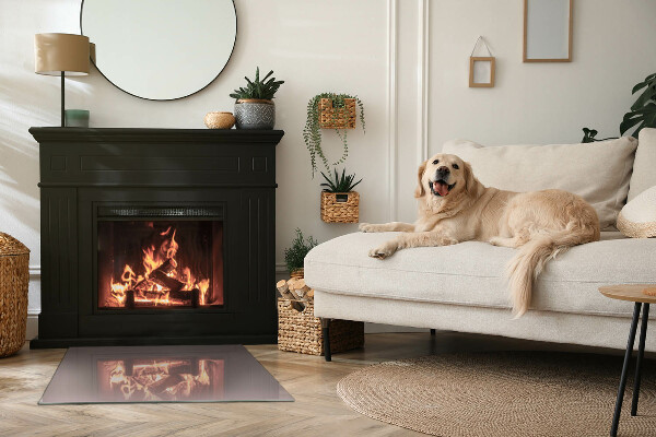 Placa de vidrio para chimenea Color beige