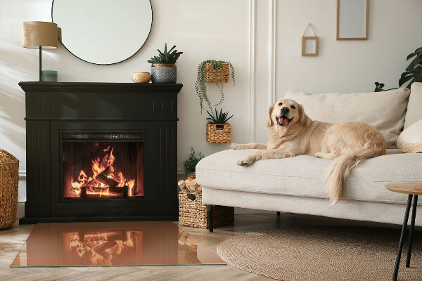 Protector suelo para estufa de leña Color marrón