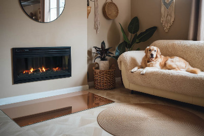 Protector suelo para estufa de leña Color marrón