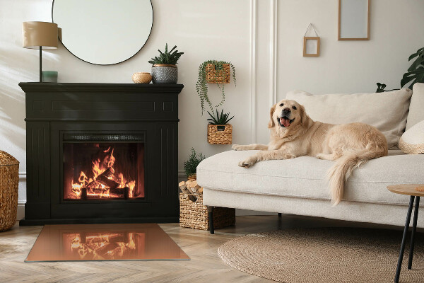 Protector suelo para estufa de leña Color marrón