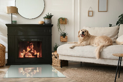 Placa de vidrio para chimenea Color verde claro