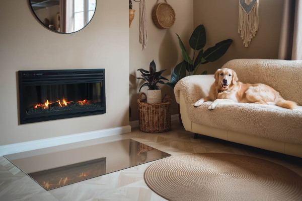 Szyba hartowana pod kominek Kolor Brązowy