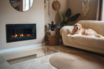 Placa de vidrio para chimenea Color beige