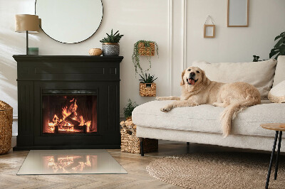 Placa de vidrio para chimenea Color beige