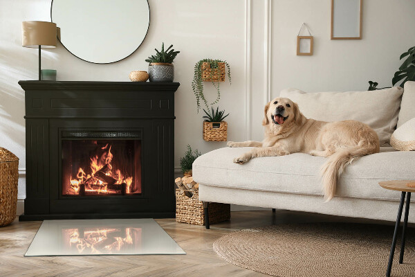 Placa de vidrio para chimenea Color beige