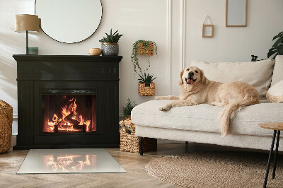 Placa de vidrio para chimenea Color beige