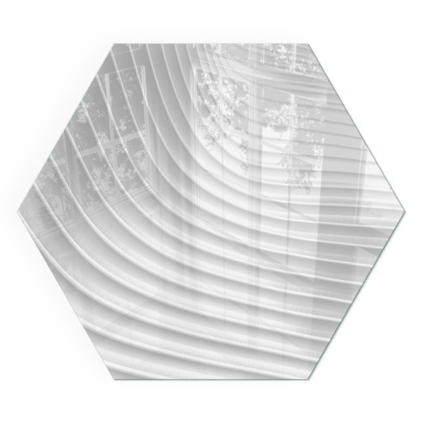 Protector de suelo para estufa hexagonal Ondas de formas sutiles