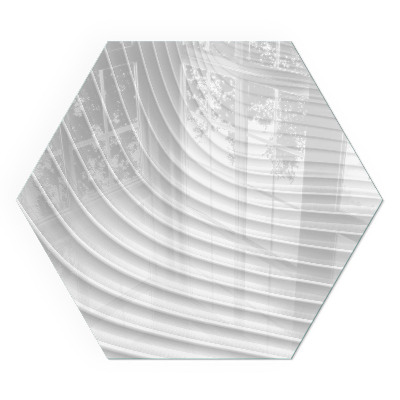 Protector de suelo para estufa hexagonal Ondas de formas sutiles