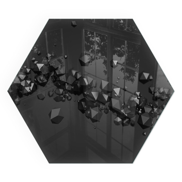 Protector de suelo para estufas hexagonal Formas abstractas de nubes en sólidos