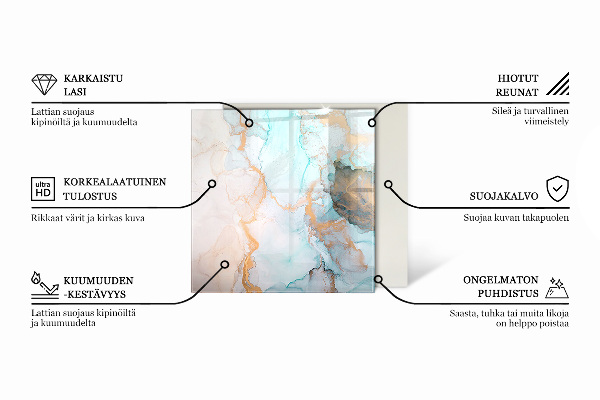 Protector de suelo para estufas hexagonal Formas abstractas de nubes en sólidos