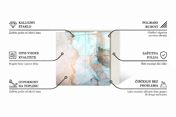 Protector de suelo para estufas hexagonal Formas abstractas de nubes en sólidos