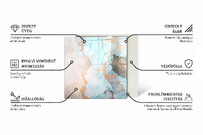 Protector de suelo para estufas hexagonal Formas abstractas de nubes en sólidos
