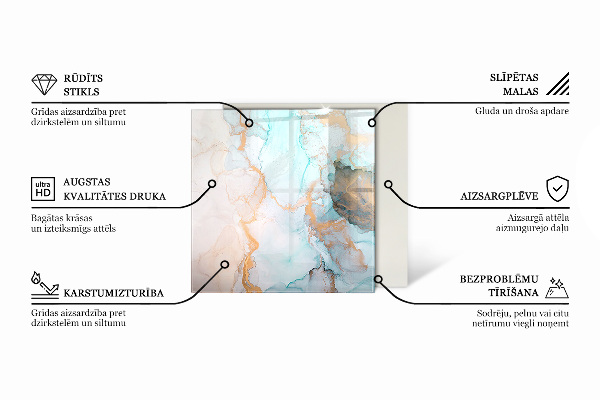 Protector de suelo para estufas hexagonal Formas abstractas de nubes en sólidos