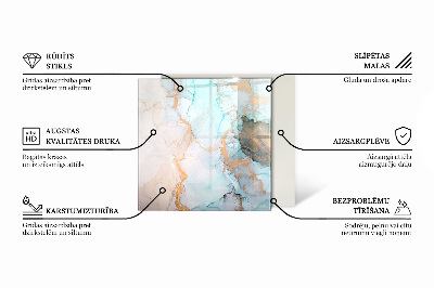 Protector de suelo para estufas hexagonal Formas abstractas de nubes en sólidos