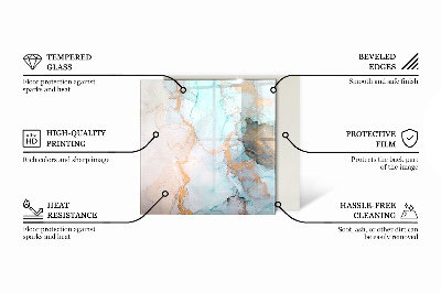 Protector de suelo para estufas hexagonal Formas abstractas de nubes en sólidos