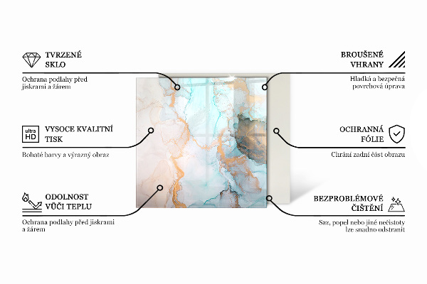 Protector de suelo para estufas hexagonal Formas abstractas de nubes en sólidos