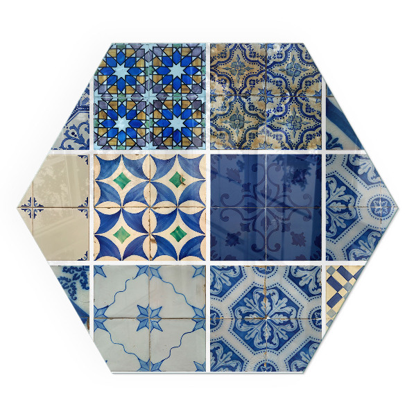 Protector de suelo para estufas hexagonal Patrones cerámicos en el fondo