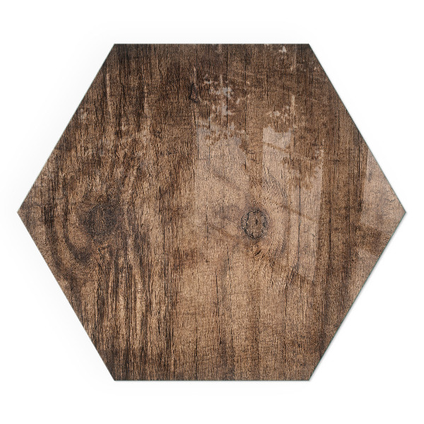 Protector suelo para estufa de leña hexagonal Patrón de madera de pino