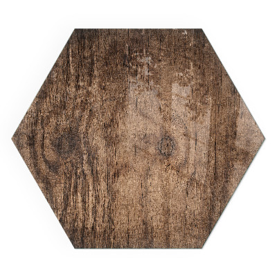 Protector suelo para estufa de leña hexagonal Patrón de madera de pino