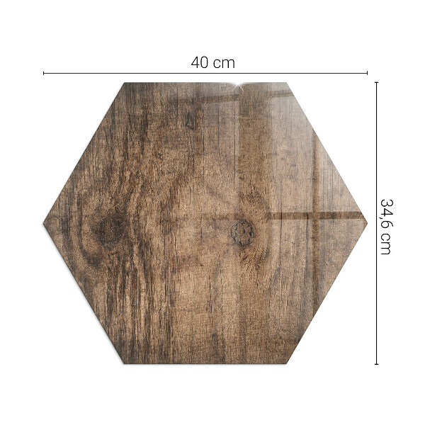 Protector suelo para estufa de leña hexagonal Patrón de madera de pino