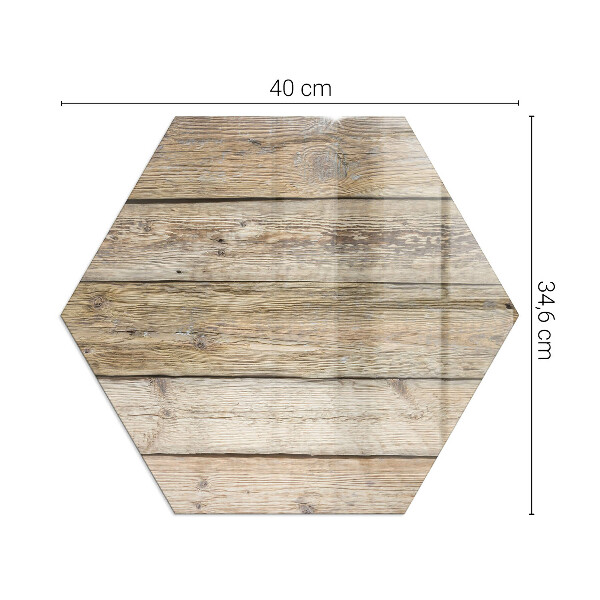 Protector de suelo para estufas hexagonal Mosaico de madera en el diseño