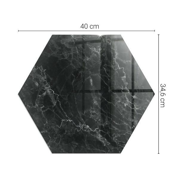 Protector suelo para estufa de leña hexagonal Elegante motivo de mármol