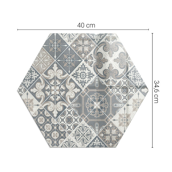 Protector de suelo para estufa hexagonal Disposición de decoraciones de mosaico