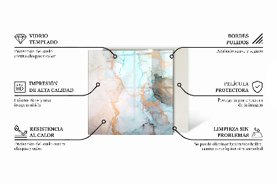 Protector de suelo para estufas hexagonal Motivo de mosaico con acentos florales