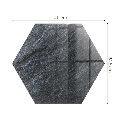 Protector suelo para estufa de leña hexagonal Patrón de estructura rocosa