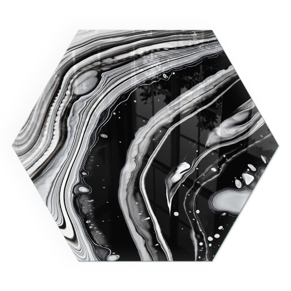 Protector suelo para estufa de leña hexagonal Patrones abstractos ondulados y lineales