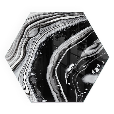 Protector suelo para estufa de leña hexagonal Patrones abstractos ondulados y lineales