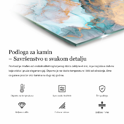 Protector de suelo para estufa hexagonal Textura de hormigón en estilo crudo