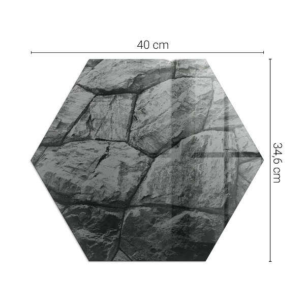 Protector de suelo para estufas hexagonal Estilo piedra en versión natural