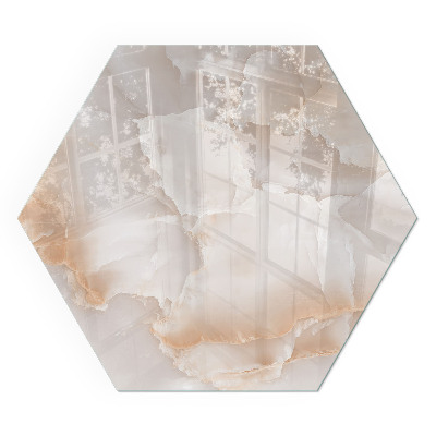 Protector de suelo para estufa hexagonal Motivo orgánico de piedra