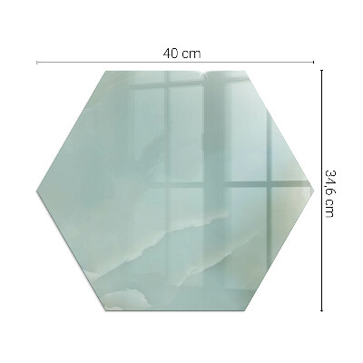 Protector suelo para estufa de leña hexagonal Motivo de mármol en tonos sutiles