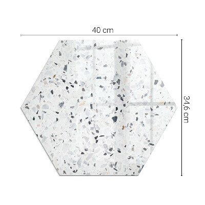 Protector suelo para estufa de leña hexagonal Patrón de piedra con pequeños acentos
