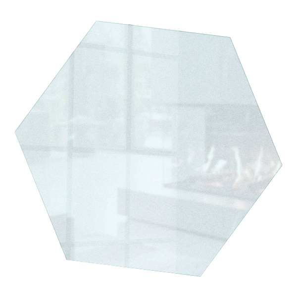 Hexagonal placa protectora para suelo de estufa con efecto de cristal esmerilado