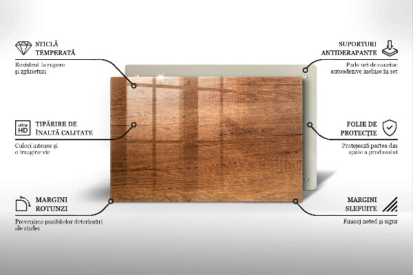 Posavaso de cristal para velas funerarias Textura de madera