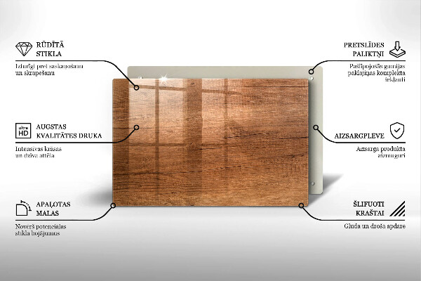 Posavaso de cristal para velas funerarias Textura de madera