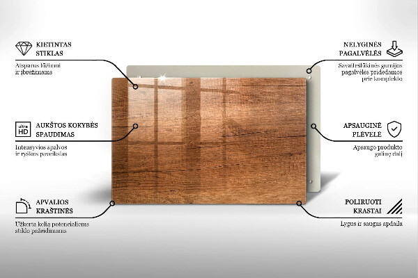 Posavaso de cristal para velas funerarias Textura de madera
