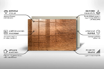 Posavaso de cristal para velas funerarias Textura de madera