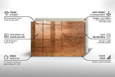 Posavaso de cristal para velas funerarias Textura de madera